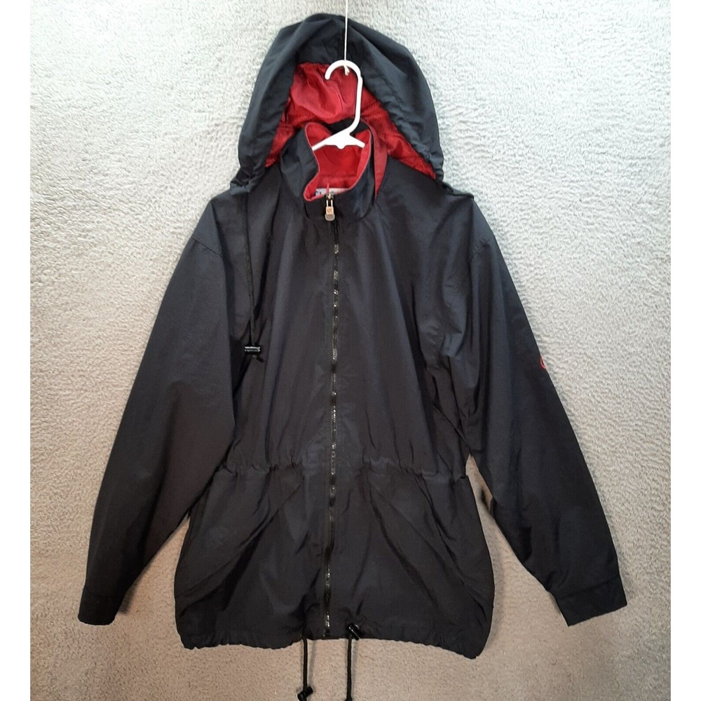 Vintage‎ Champion Jacket Womens Small Black Windbreaker Activewear 1990s Y2K